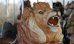 Lion ride on Carousel at Louisville Zoo