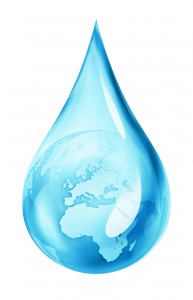Earth and Water Drop