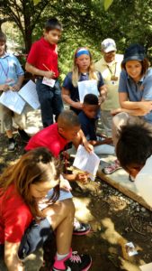 Portland students learning with Louisville Zoo staff