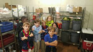 wilt elementary students stand in freezer