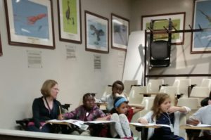 shelby elementary students sit in class