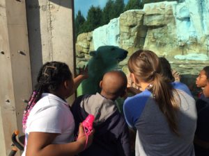 roosevelt perry students with polar bear