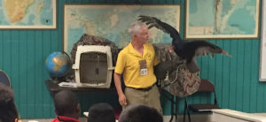 roosevelt perry students look at vulture