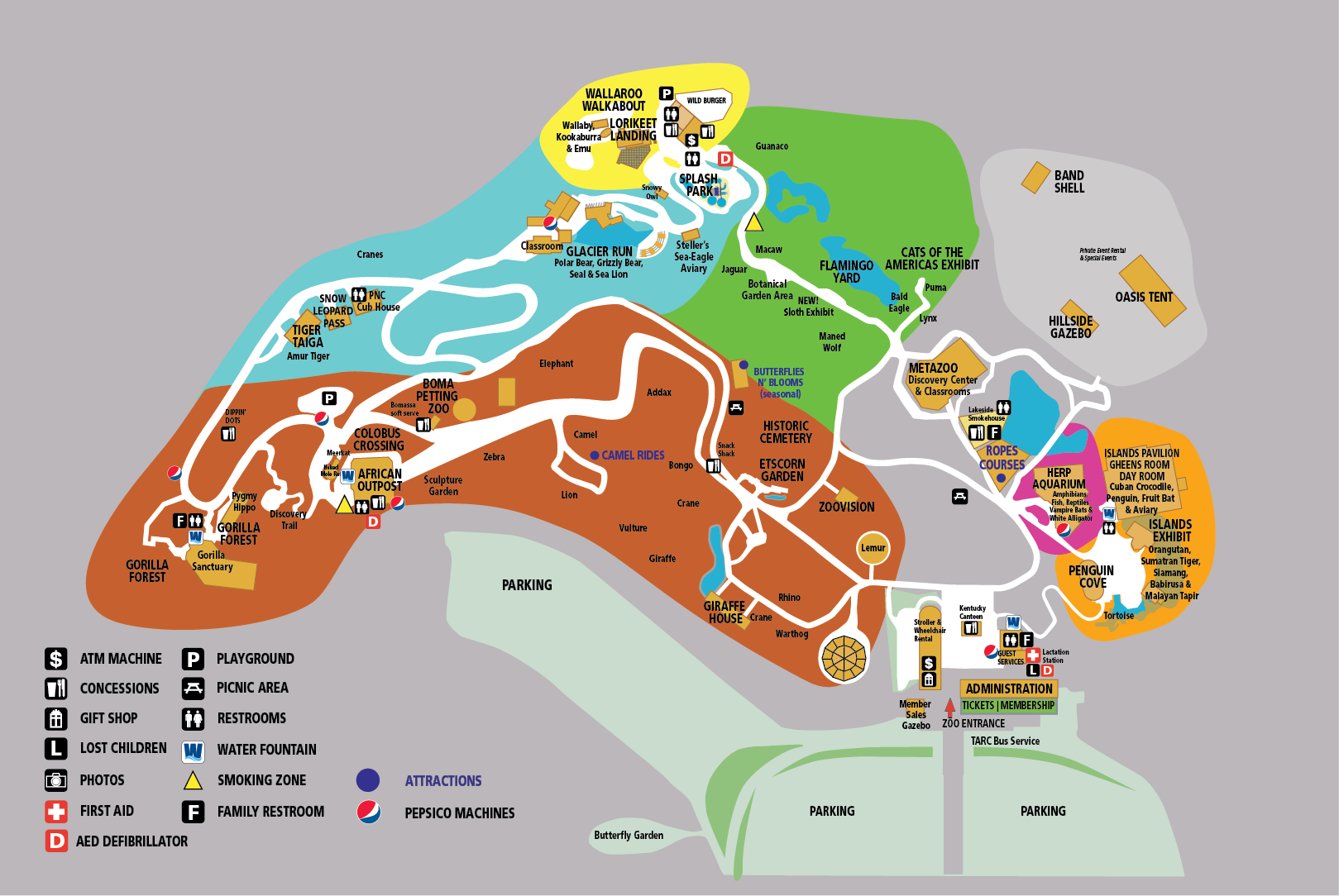 columbus zoo map 1999