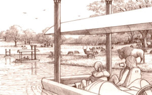 Sketch of Kentucky trails paddle boats