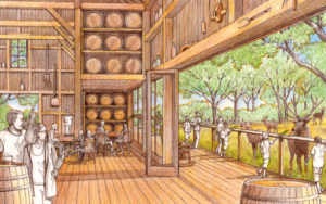 Sketch of Kentucky Trails restaurant