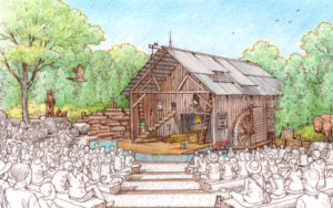 Sketch of Kentucky Trails theater