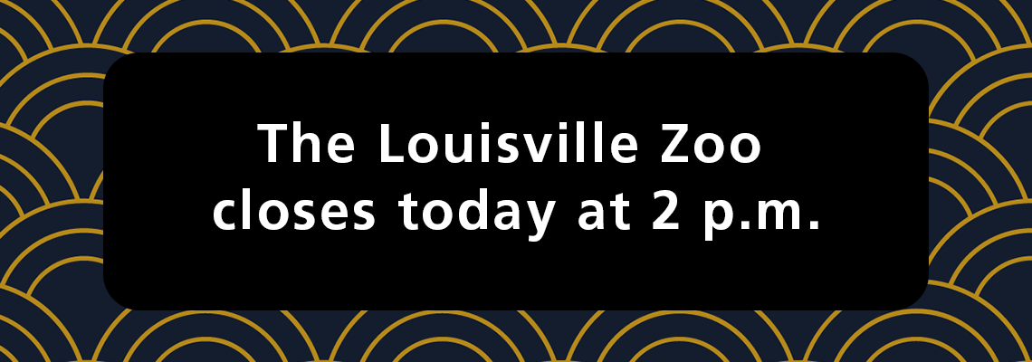 Louisville Zoo closes early today - Zoofari sign